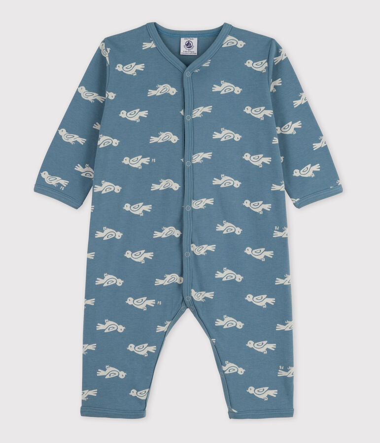 Pyjama zonder voetjes voor baby's blauw/wit