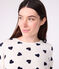 Pyjama femme en coton éponge imprimé cœurs bleu MILK/ SOIR