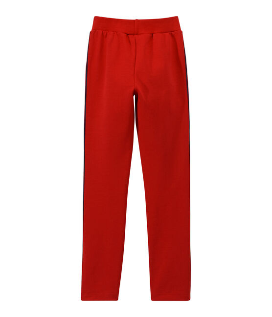Pantalon fille maille rouge TERKUIT