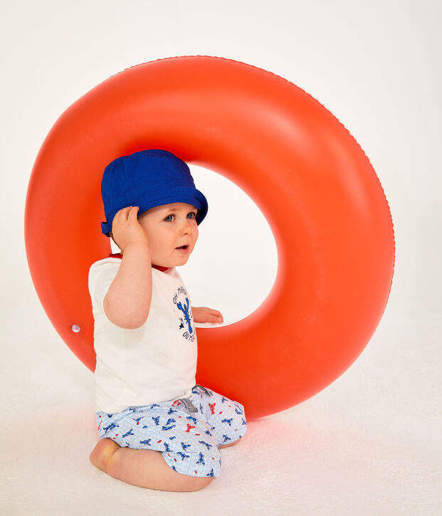 T-shirt met korte mouwen babyjongen wit/rood