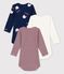 Lot de 3 bodies bébé en coton biologique Tajinebanane x Petit Bateau variante 1