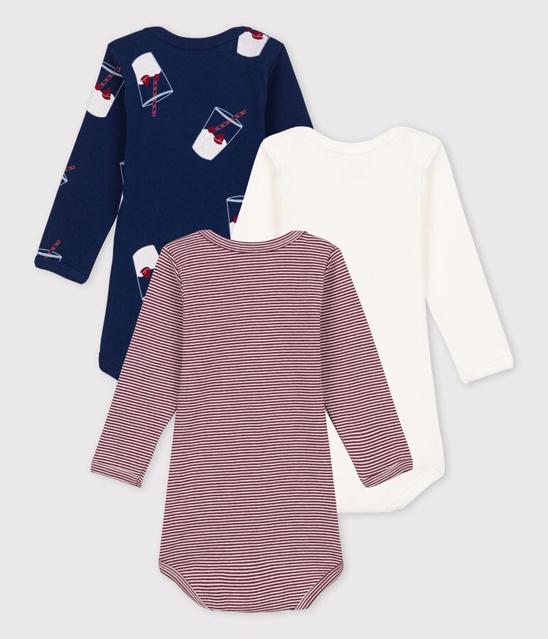 Lot de 3 bodies b&eacute;b&eacute; en coton biologique Tajinebanane x Petit Bateau multicouleur