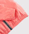 Windjack van gerecycled polyester voor meisje - jongen roze GROSEILLER/wit MARSHMALLOW