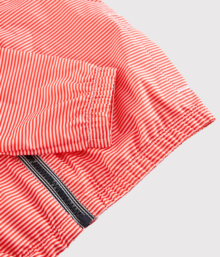 Windjack van gerecycled polyester voor meisje - jongen roze/wit