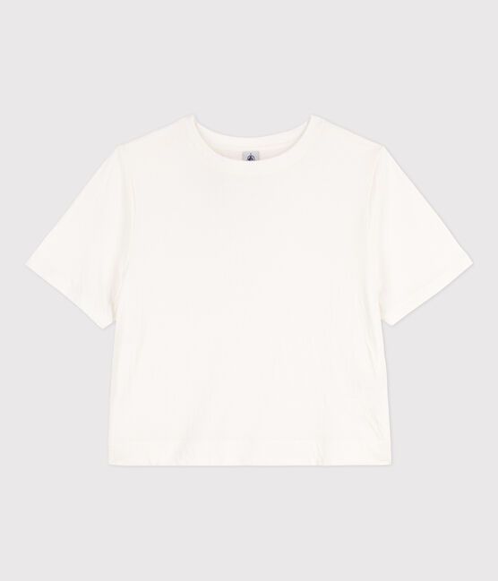 T-shirt LE BOXY en coton Femme blanc MARSHMALLOW