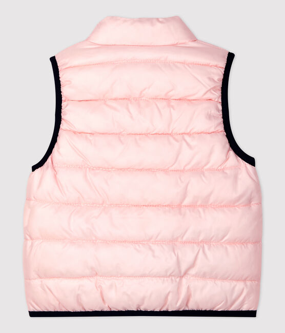 Omkeerbaar donsjack zonder mouwen van gerecycleerde polyester voor baby's roze MINOIS
