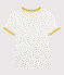 Katoenen Dames t-shirt met ronde hals en stippen wit MARSHMALLOW/ MALLARD