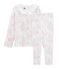 Pyjama meisje van tubic wit MARSHMALLOW/wit MULTICO