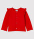 Cardigan en molleton bébé fille
