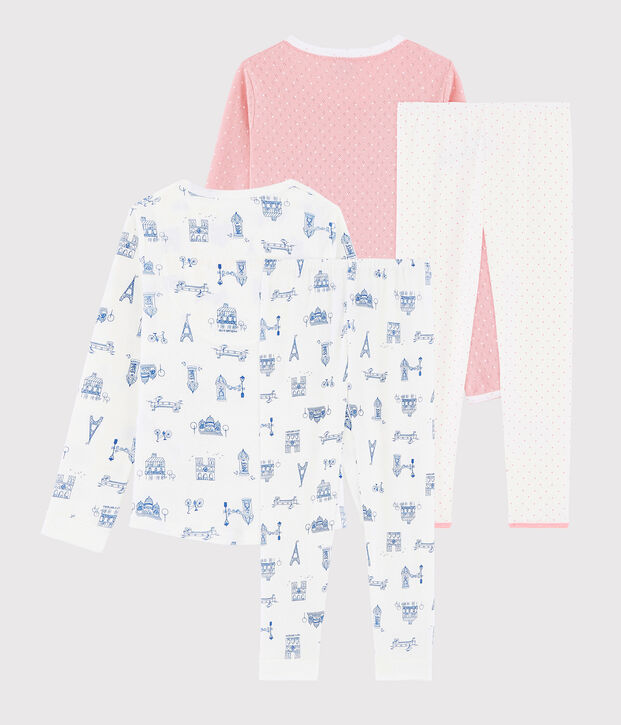 Set van meisjespyjama's van ribstof multicouleur