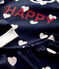 Meisjes/jongens pyjama van molton met hartjesprint blauw SMOKING/wit MARSHMALLOW