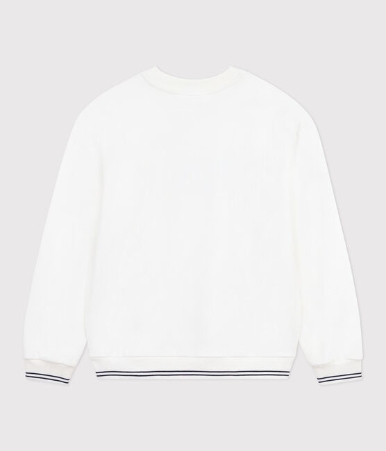 Sweatshirt femme en coton imprimé blanc MARSHMALLOW