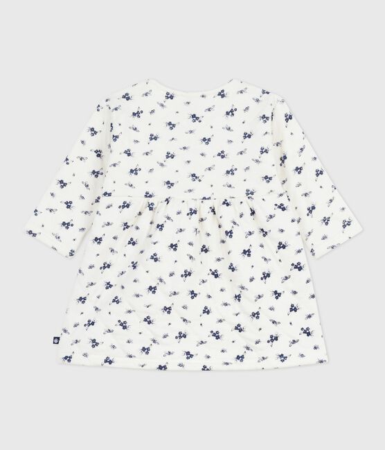 Robe bébé en coton manches longues imprimée fleurs bleu MILK/ SOIR