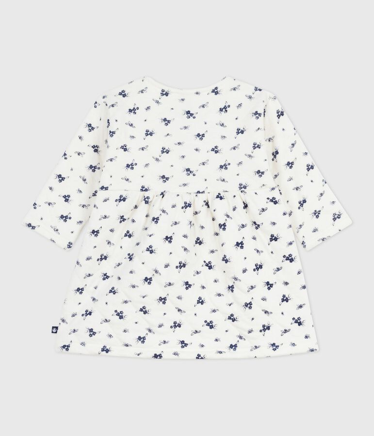 Katoenen babyjurkje met lange mouw en bloemenprint blauw MILK/ SOIR