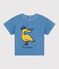 Effen katoenen T-shirt met korte mouwen voor baby's blauw ALASKA