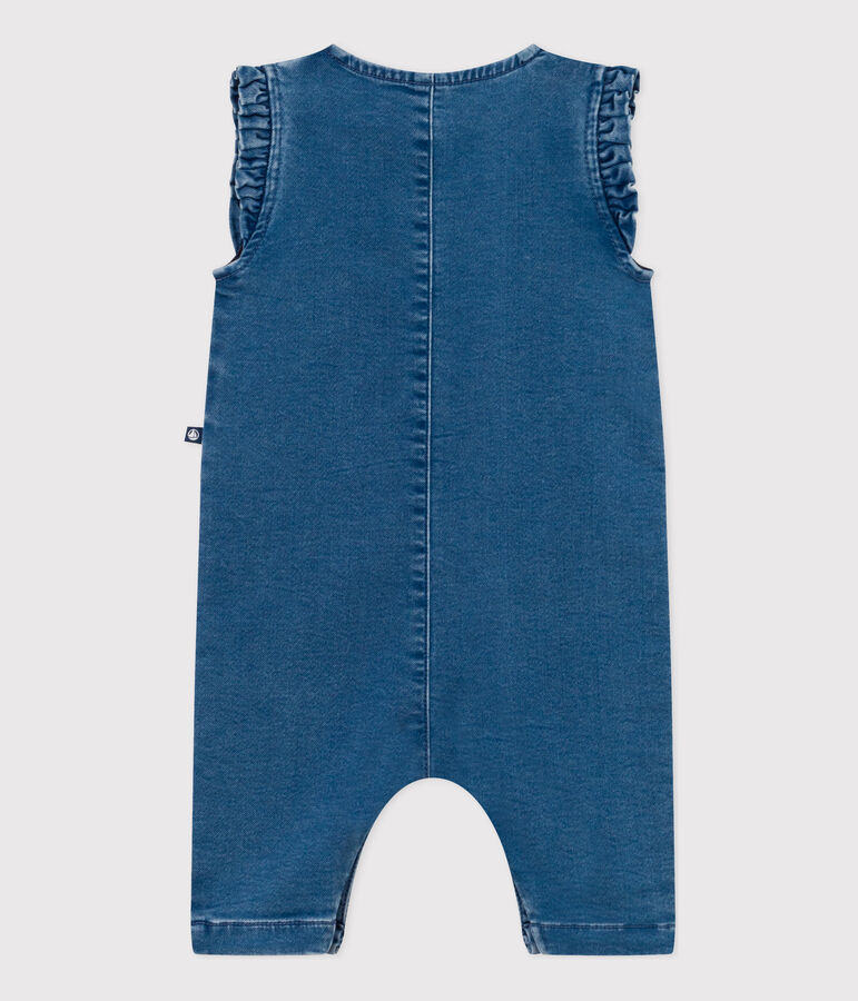 Combinaison sans manche en denim b&eacute;b&eacute; bleu