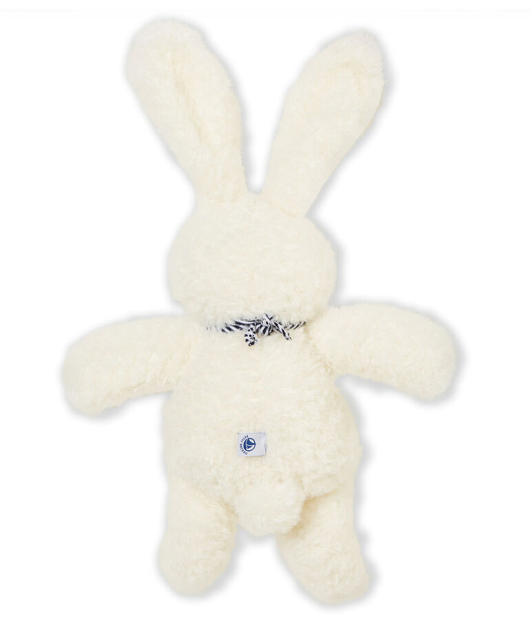 Doudou lapin musical b&eacute;b&eacute; mixte blanc