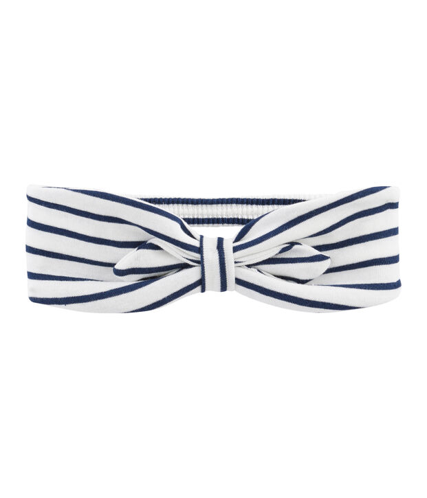Bandeau enfant fille blanc/bleu