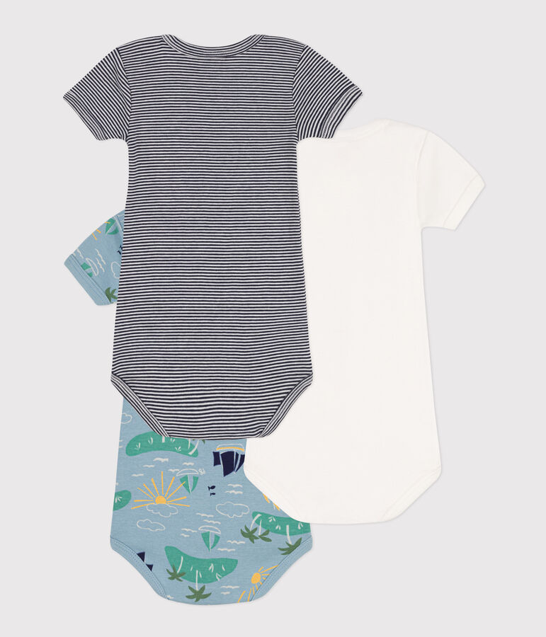Set van 3 body's met korte mouwen van katoen. multicouleur