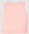 Gilet sans manches réversible bébé fille en côte ouatinée rose MINOIS/blanc MARSHMALLOW