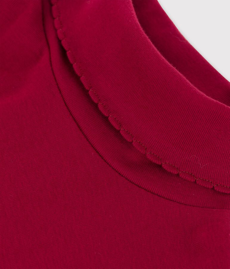 Sous-pull en coton fille rouge