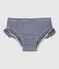 Bas de maillot de bain en matière recyclée bébé bleu MEDIEVAL/blanc MARSHMALLOW