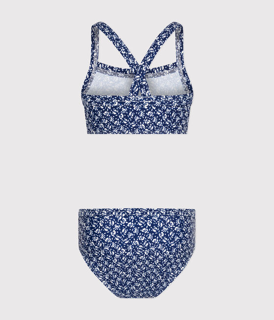 Maillot de bain 2 pièces imprimé enfant fille INCOGNITO/ MARSHMALLOW