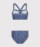 Maillot de bain 2 pièces imprimé enfant fille INCOGNITO/ MARSHMALLOW