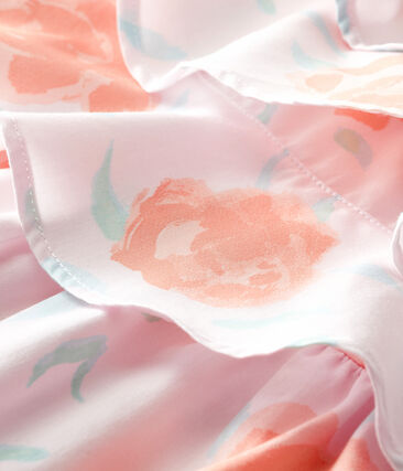 Satijnen Jurk Met Print Babymeisje Petit Bateau