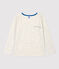 Tee-shirt manches longues en coton enfant fille beige MONTELIMAR CHINE