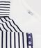 Katoenen marineshirt voor kinderen wit/blauw