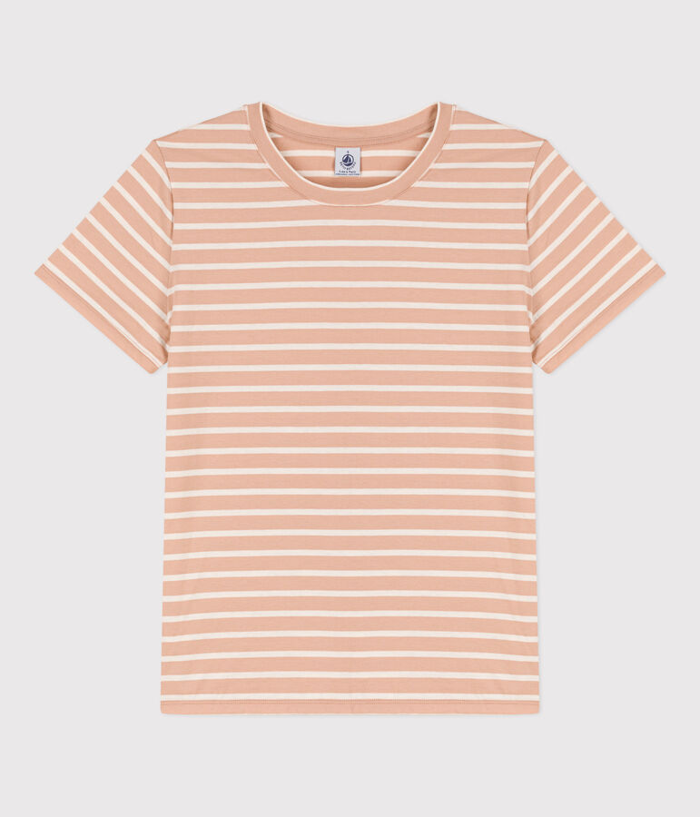 DE STRAIGHT-FIT, T-shirt voor dames met ronde hals in biokatoen VINTAGE/ AVALANCHE