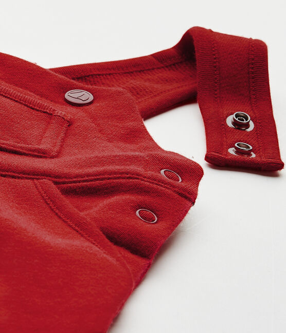 Salopette bébé garçon en molleton rouge TERKUIT