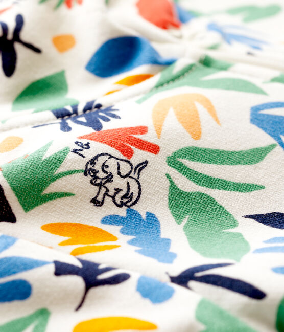 Molton vest voor baby's. wit MARSHMALLOW/wit MULTICO