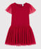 Robe manches courtes enfant fille rouge TERKUIT
