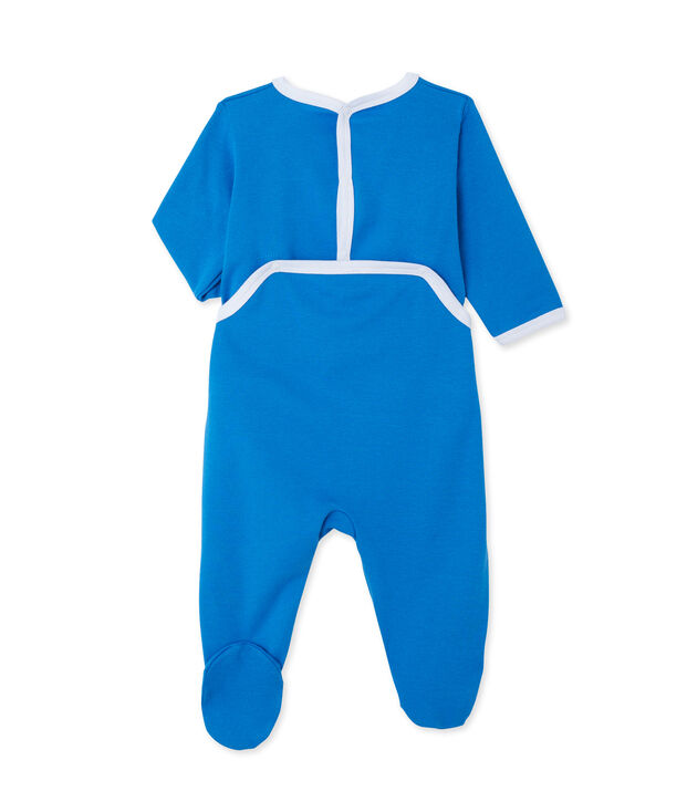 Babypyjama voor meisjes en jongens blauw Delphinium
