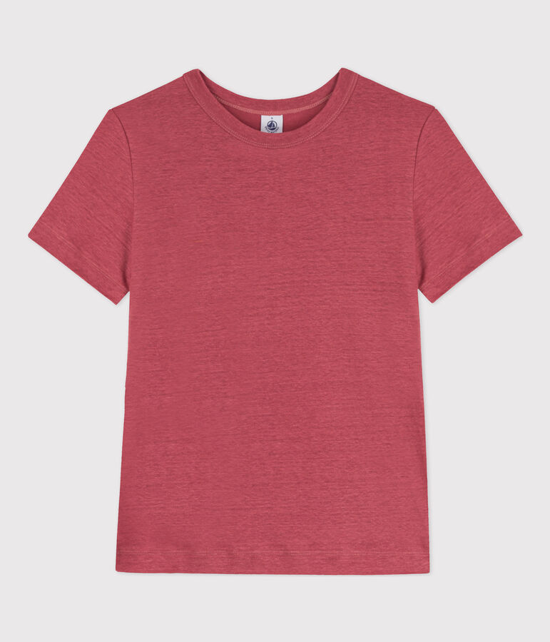 L'ICONIQUE, T-shirt voor dames in linnen roze