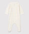 Babypyjama van biologische katoenen molton wit/geel/multicouleur