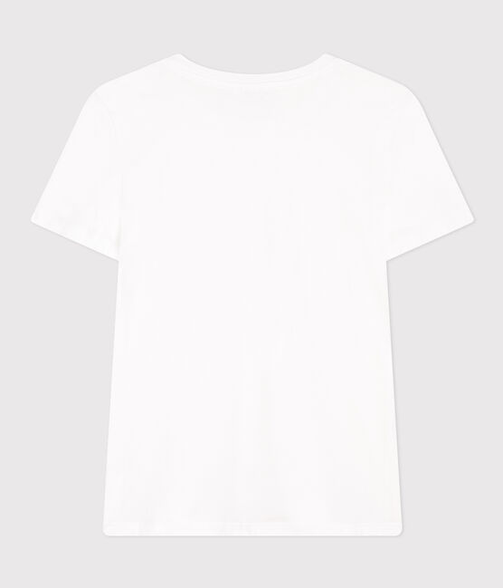 LE DROIT, katoenen T-shirt voor dames met ronde hals wit ECUME