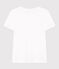 LE DROIT, katoenen T-shirt voor dames met ronde hals wit ECUME