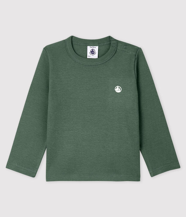 Katoenen T-shirt met lange mouwen voor babyjongens groen