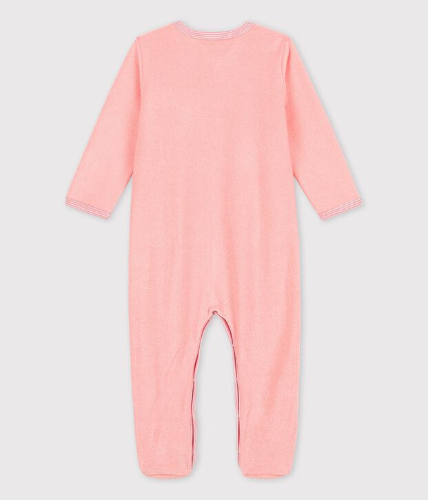 Dors-bien b&eacute;b&eacute; en bouclette &eacute;ponge rose