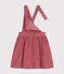 Fluwelen salopettejurk voor meisjes roze ROSEWOOD