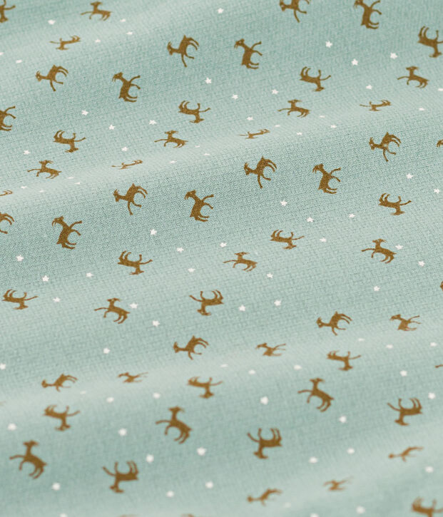 Fleece babypyjama met print groen/multicouleur