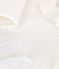 Babyjurk in tule en tubic wit MARSHMALLOW/grijs ARGENT