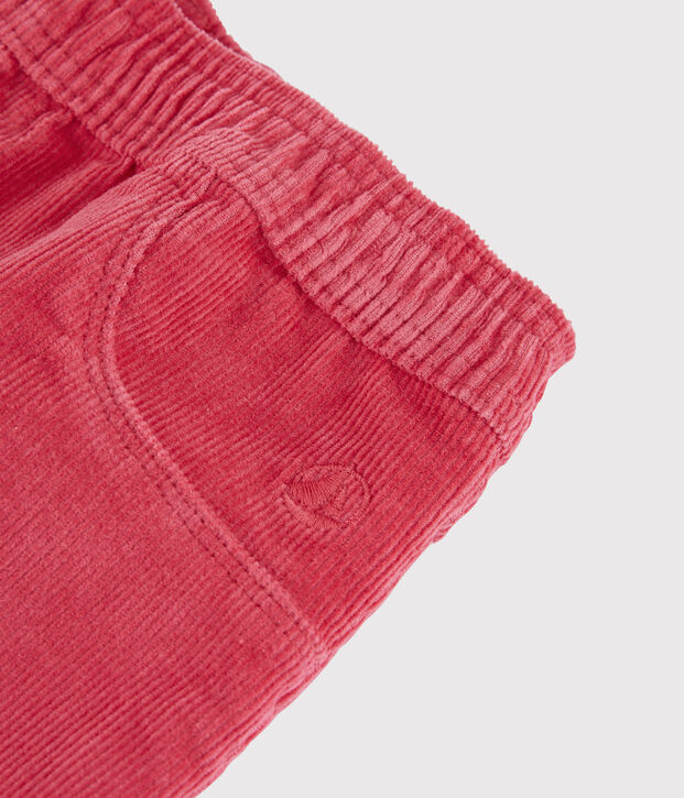 Pantalon velours enfant fille rose