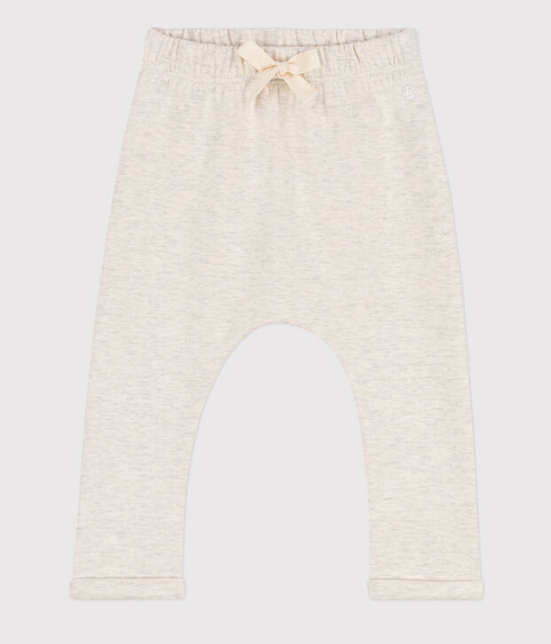 Broek in dikke jersey voor baby's beige
