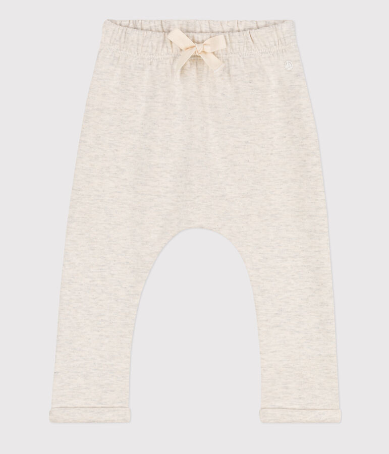 Broek in dikke jersey voor baby's beige