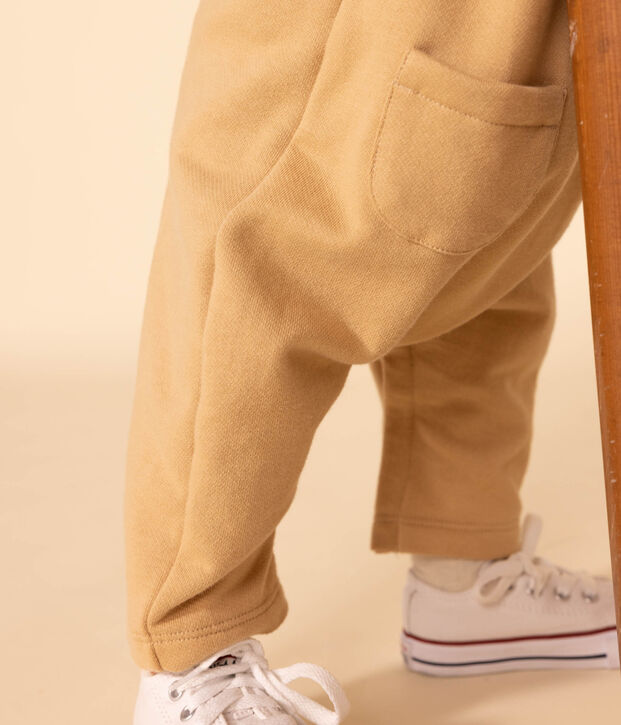 Lang pakje van molton voor baby's beige