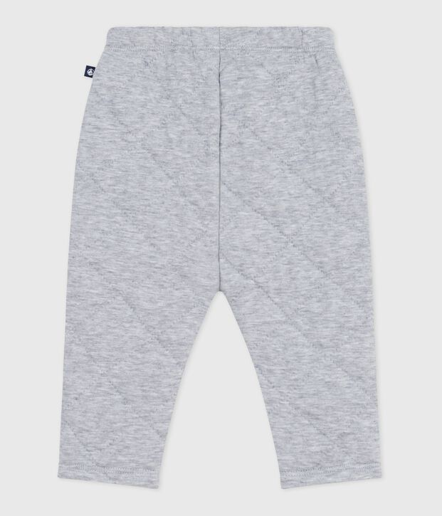 Pantalon b&eacute;b&eacute; en coton &eacute;pais uni gris